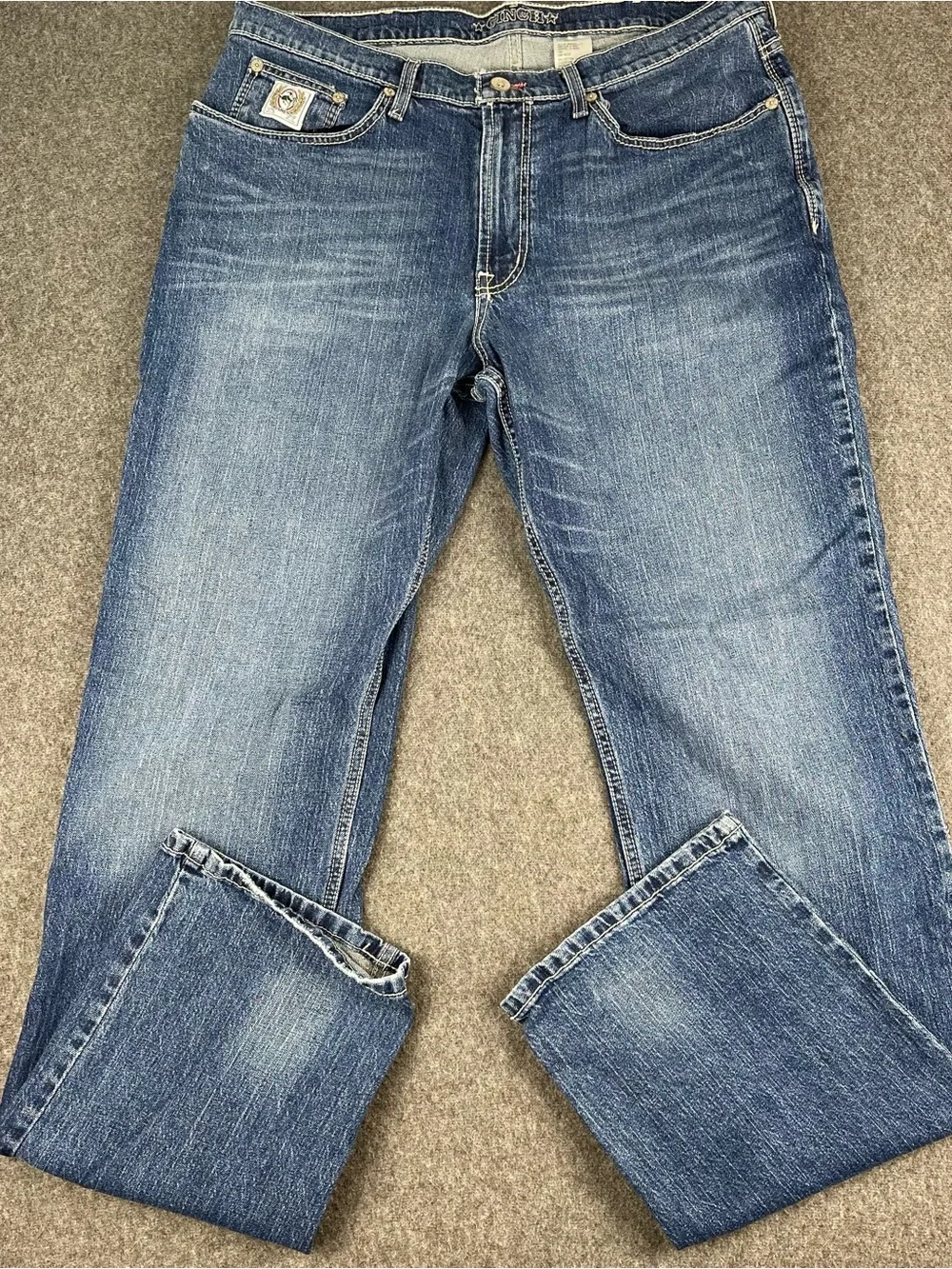 Cinch Mens White Label 031 Relaxed Medium Stone Jeans 38x38 Mb92834031 Cowboy